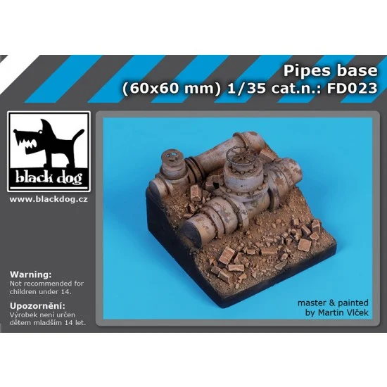 Black Dog FD023 1/35 Pipes Base (60x60 mm) - Scenics & Diorama