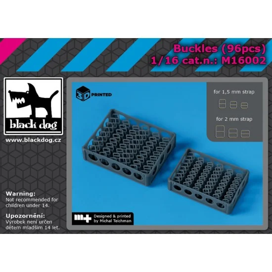Black Dog M16002 1/16 Buckles (96pcs) - Model Figures