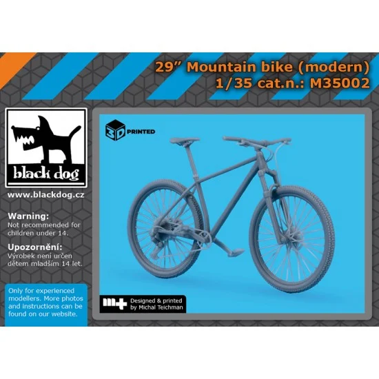 Black Dog M35002 1/35 Modern 29'' Mountain Bike - Model Figures