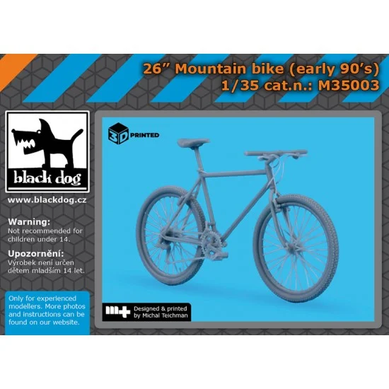 Black Dog M35003 1/35 26'' Moutain Bike, Early 90s - Model Figures