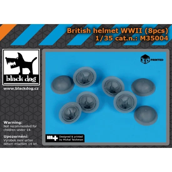 Black Dog M35004 1/35 WWII British Helmet (8pcs) - Model Figures