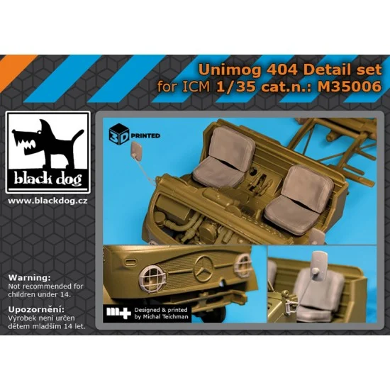 Black Dog M35006 1/35 Unimog 404 Detail set for ICM kits - Military Vehicles & Tanks