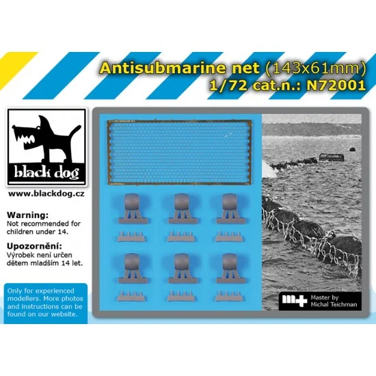 Black Dog N72001 1/72 Antisubmarine Net (143mm x 61 mm) - Scenics & Diorama