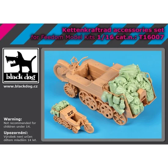 Black Dog T16007 1/16 Kettenkrafttrad Stowage Set - Military Vehicles & Tanks