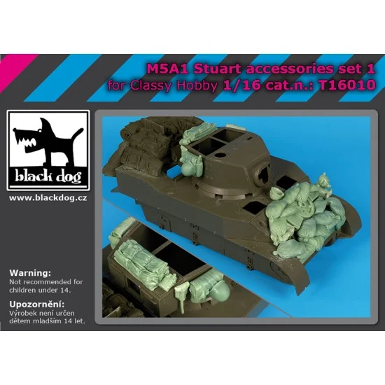 Black Dog T16010 1/16 M5A1 Stuart Accessories set Vol.1 for Classy Hobby kits - Military Vehicles & Tanks