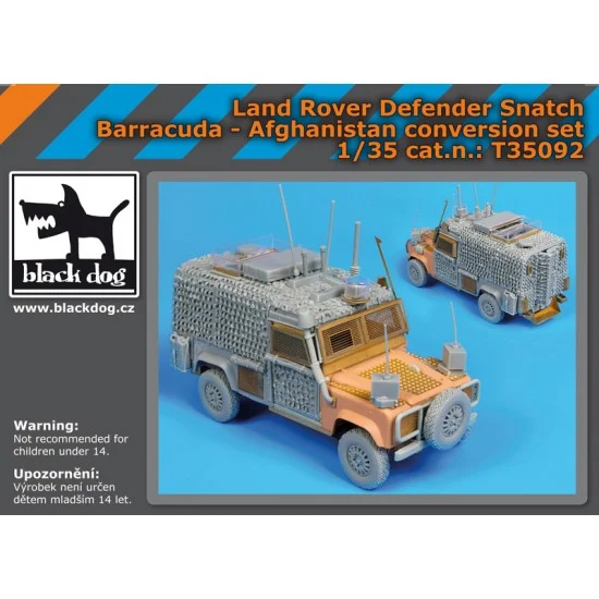 Black Dog T35092 1/35 Land Rover Defender Snatch Barracuda Afghanistan Conversion set for HobbyBoss kit - Military Vehicles & Tanks