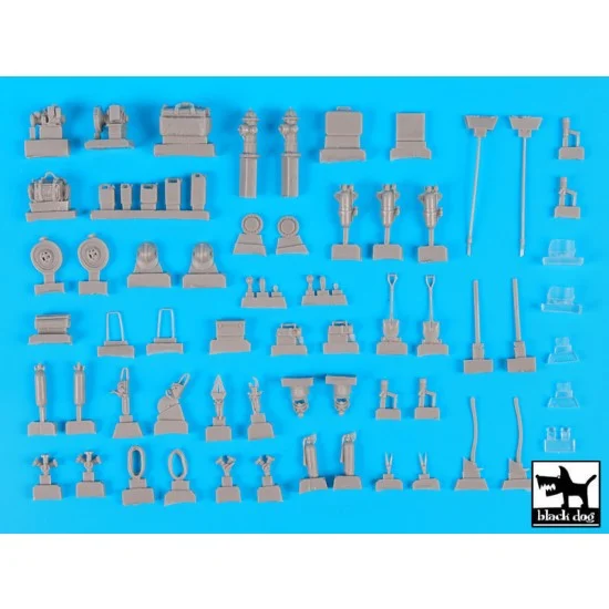 Black Dog T35144 1/35 Firefighters Equipment Accessories Set - Scenics & Diorama