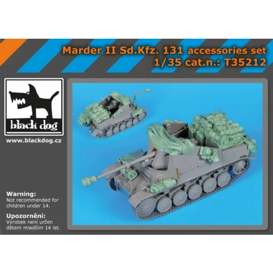 Black Dog T35212 1/35 Marder II SdKfz.131 Accessories Set - Military Vehicles & Tanks