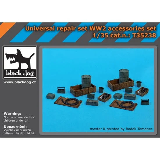 Black Dog T35238 1/35 WWII Universal Repair Set Accesssories - Scenics & Diorama