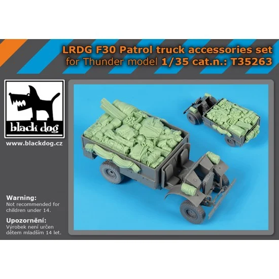 Black Dog T35263 1/35 LRDG F30 Patrol Truck Stowage Set for Thunder Model - Military Vehicles & Tanks