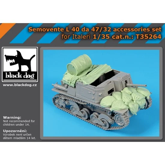 Black Dog T35264 1/35 Semovente L 40 da 47/32 Stowage Set for Italeri kits - Military Vehicles & Tanks