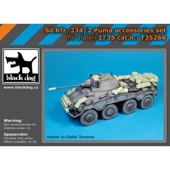 Black Dog T35266 1/35 Sd Kfz 234/2 Puma Stowage Set set for Italeri kits - Military Vehicles & Tanks