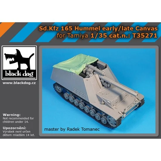 Black Dog T35271 1/35 SdKfz 165 Hummel Early/Late Canvas for Tamiya kits - Military Vehicles & Tanks