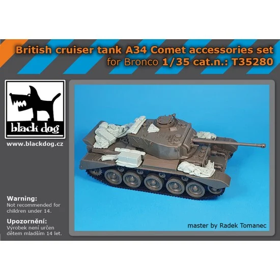Black Dog T35280 1/35 British Cruiser Tank A 34 Comet Accessories set for Tamiya kits - Military Vehicles & Tanks
