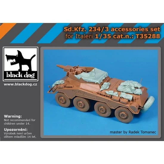 Black Dog T35288 1/35 Sd.Kfz. 234/3 Accessories Set for Italeri kits - Military Vehicles & Tanks