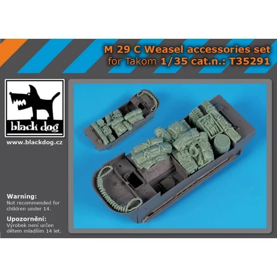 Black Dog T35291 1/35 M 29 C Weasel Accessories Set for Takom kits - Military Vehicles & Tanks