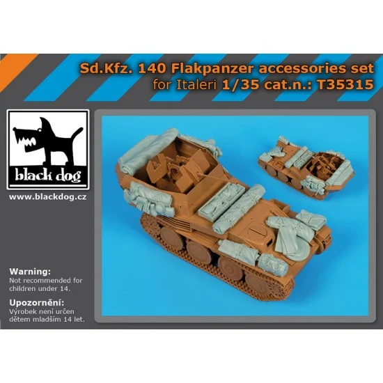 Black Dog T35315 1/35 Sd.Kfz 140 Flakpanzer Stowage set for Italeri kits - Military Vehicles & Tanks