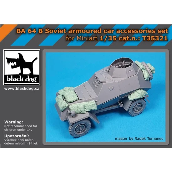 Black Dog T35321 1/35 Soviet BA 64 B Armoured Car Accessories Set for Miniart kits - Military Vehicles & Tanks