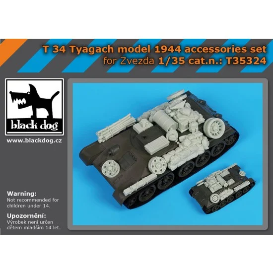 Black Dog T35324 1/35 T 34 Tyagach Model 1944 Accessories Set for Zvezda kits - Military Vehicles & Tanks