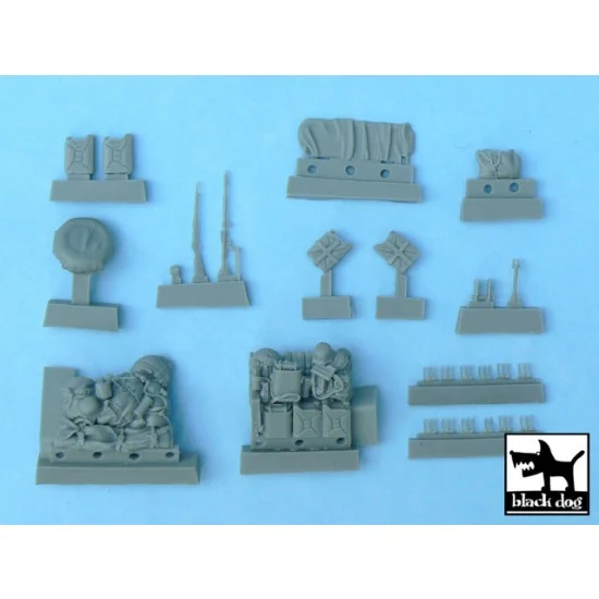 Black Dog T48033 1/48 Kubelwagen Type 82 Africa Corps Accessories Set for Tamiya kit #32503 - Military Vehicles & Tanks