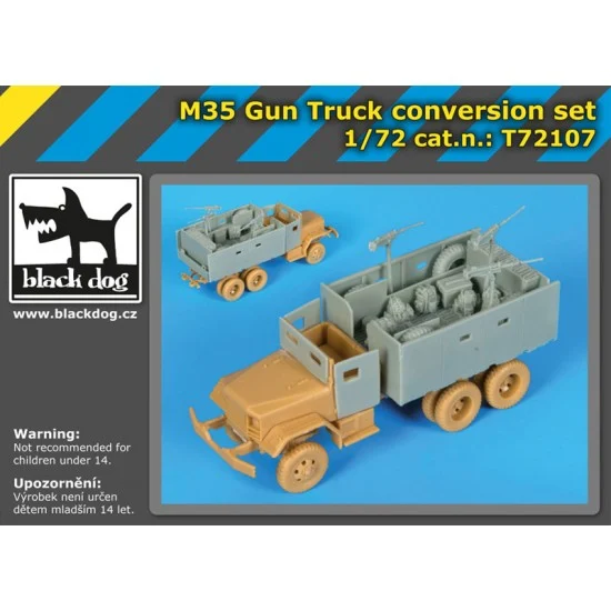Black Dog T72107 1/72 M35 Gun Truck Conversion Set for Academy kits - Military Vehicles & Tanks