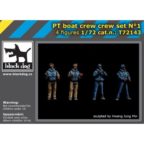 Black Dog T72143 1/72 PT Boat Crew Set Vol.1 (4 figures) - Model Figures