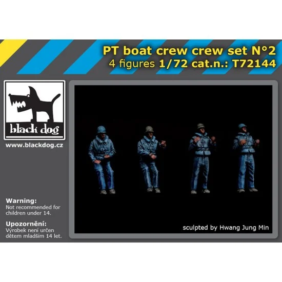 Black Dog T72144 1/72 PT Boat Crew Set Vol.2 (4 figures) - Model Figures