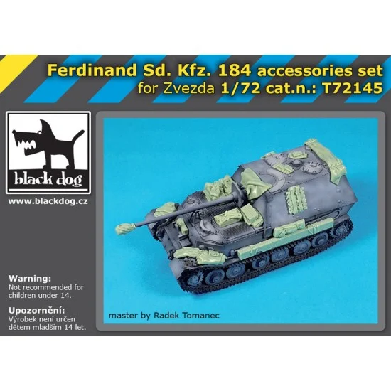 Black Dog T72145 1/72 Ferdinand SdKfz 184 Accesssories Set for Zvezda kits - Military Vehicles & Tanks