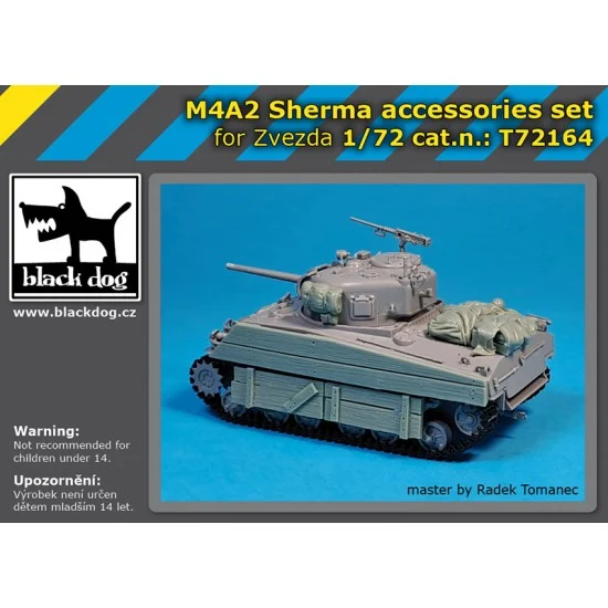 Black Dog T72164 1/72 M4A2 Sherman Stowage Set and Wood Armour for Zvezda kits - Military Vehicles & Tanks
