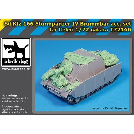 Black Dog T72166 1/72 SdKfz.166 Sturmpanzer IV Brummbar Acc. Set for Italeri kits - Military Vehicles & Tanks