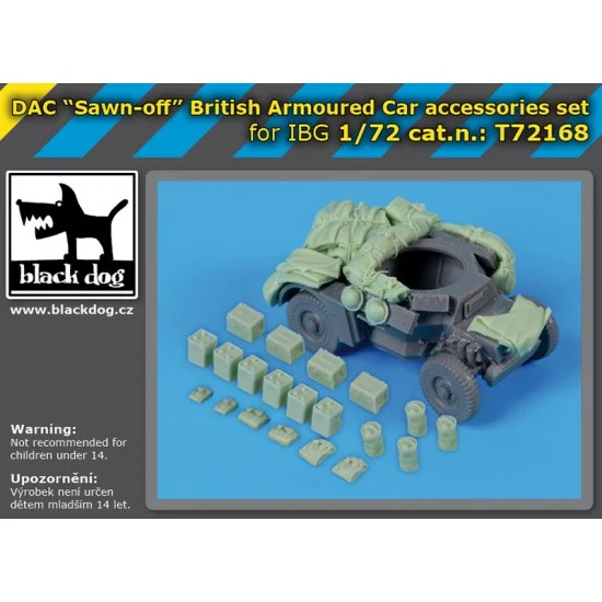 Black Dog T72168 1/72 DAC Sawn-off British Armoured Car Acc.Set for IBG Models