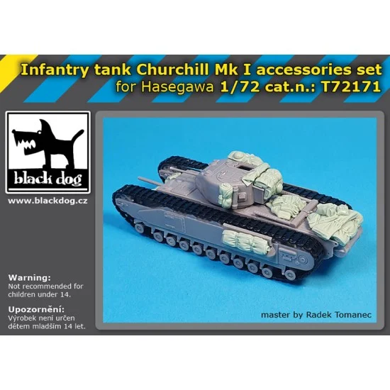 Black Dog T72171 1/72 Infantry Tank Churchil Mk I Accessories set for Hasegawa kits - Military Vehicles & Tanks