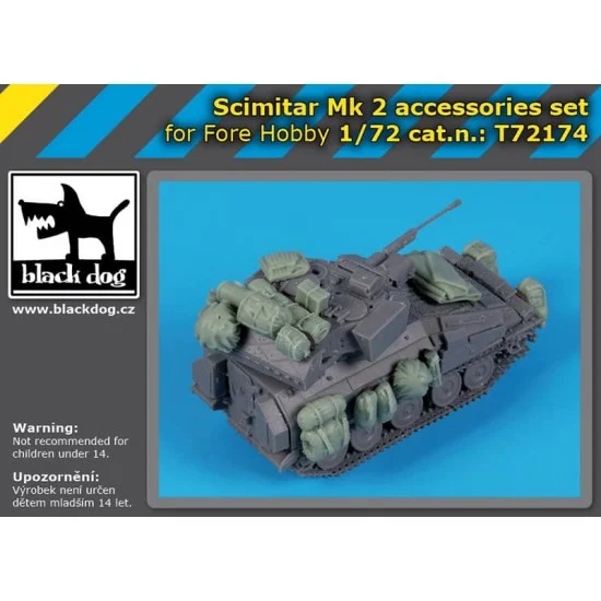 Black Dog T72174 1/72 Scimitar Mk 2 Accessories Set for Fore HOBBY kits - Military Vehicles & Tanks