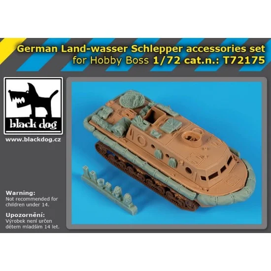 Black Dog T72175 1/72 German Land-Wasser Schlepper Accessories Set for Hobby Boss kits