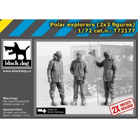 Black Dog T72177 1/72 Polar Explorers (2x 3 figures) - Model Figures