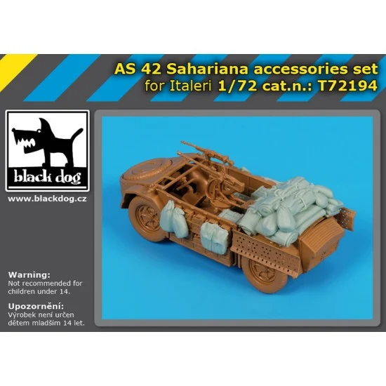 Black Dog T72194 1/72 AS 42 Sahariana Stowage set for Italeri kits - Military Vehicles & Tanks