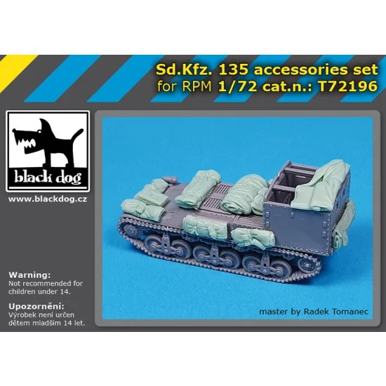 Black Dog T72196 1/72 Sd.Kfz.135 Accessories Set for RPM kits - Military Vehicles & Tanks