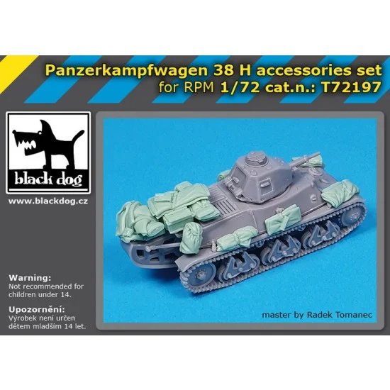 Black Dog T72197 1/72 Panzerkampfwagen 38 H Accessories Set for RPM kits - Military Vehicles & Tanks