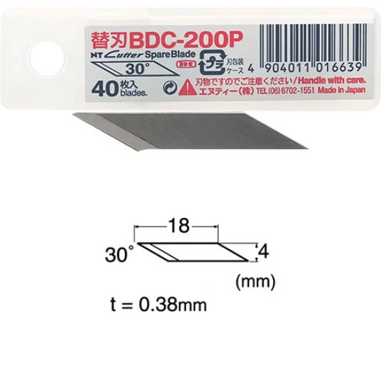 Wonder Cutter BDC-200P 30 Degree Spare Blade (0.38mm) for Ultrasonic Cutter WC40000F25W Precision Work (40pcs)