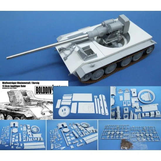 Bolddivision 35053 1/35 Waffentrager Rheinmetall/Borsig 12.8cm Jagdtiger Rohr - Military Vehicles & Tanks