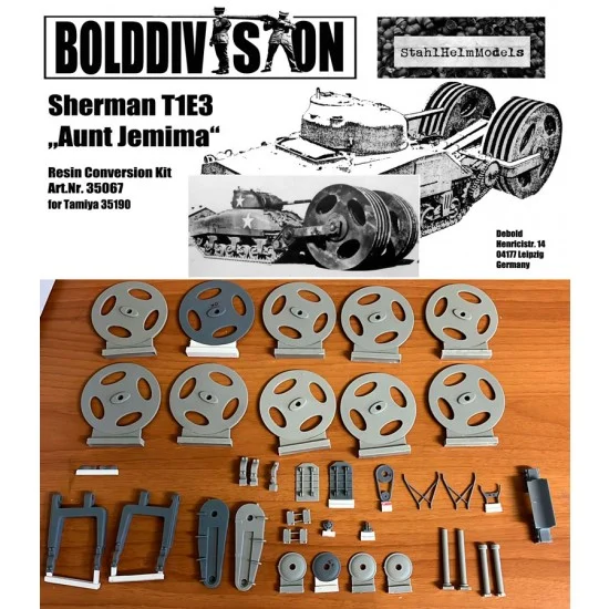 Bolddivision 35067 1/35 Sherman T1E3 Aunt Jemima Coversion set for Tamiya kit #35190 - Military Vehicles & Tanks