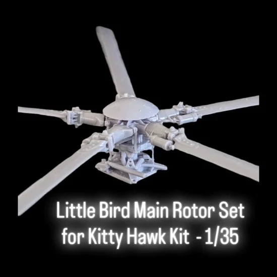 Black Ops 1002 1/35 Little Bird Main Rotor Set for Kitty Hawk Kit - Model Planes