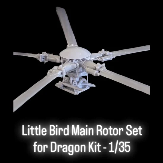 Black Ops 1003 1/35 Little Bird Main Rotor Upgrade Set for Dragon Kit - Model Planes