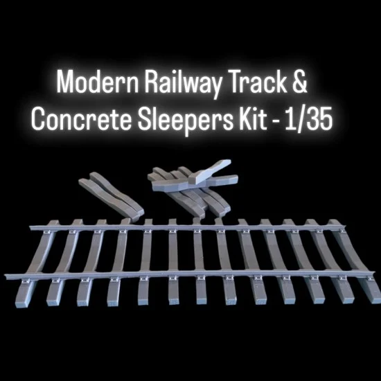 Black Ops 3001 1/35 Modern Railway Track Kit - Model Railway