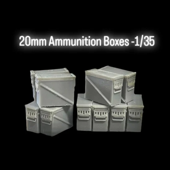 Black Ops 3005 1/35 20mm Ammunition Boxes (10pcs) - Military Vehicles & Tanks
