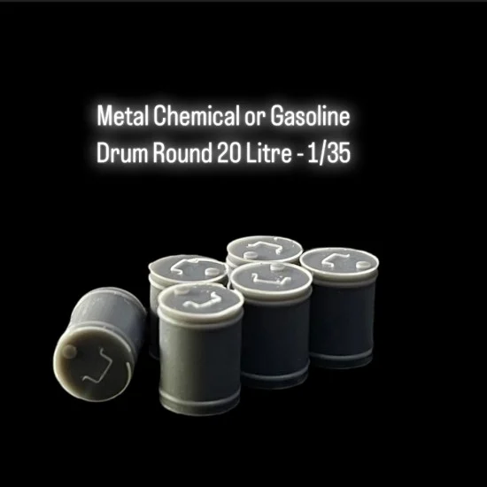 Black Ops 3012 1/35 Metal Chemical/Gasoline Drum Round 20 Litre - Scenics & Diorama
