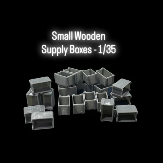 Black Ops 3015 1/35 Small Wooden Supply Boxes (20 empty boxes) - Scenics & Diorama