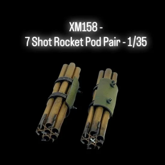 Black Ops 4020 1/35 XM158 - 7 Shot Rocket Pod Pair (Unarmed)