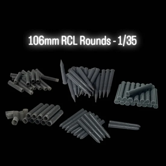 Black Ops 4024 1/35 106mm RCL Rounds Kit - Military Vehicles & Tanks