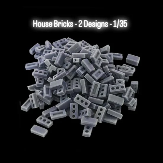 Black Ops 5014 1/35 House Bricks (50 Solid, 50 Core) - Scenics & Diorama